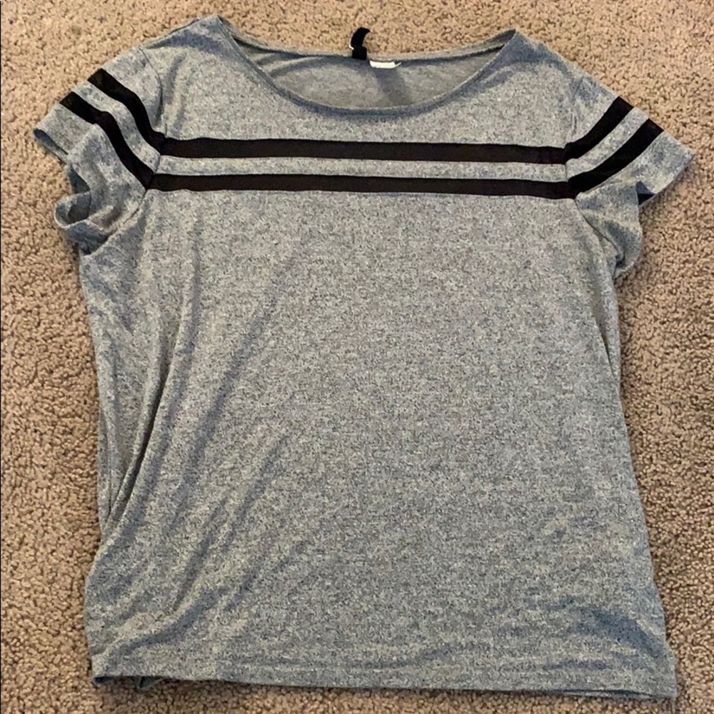 Grey Tee with black mesh lining